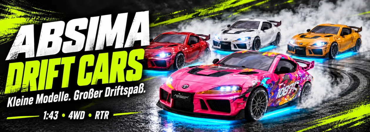 Absima RC 1zu43 4WD Drift Race Car SUPRA RTR