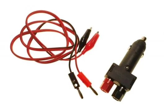 Adapter für Zigarettenanzünder im Auto auf 4mm Buchsen, mit Kabel
