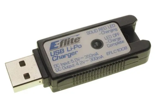 E-flite 1S 350mA USB-LiPo-Ladegerät für Blade Nano QX und Nano S3