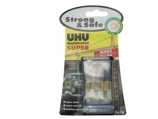 UHU Super Alleskleber Strong and Safe Minis 3x 1g