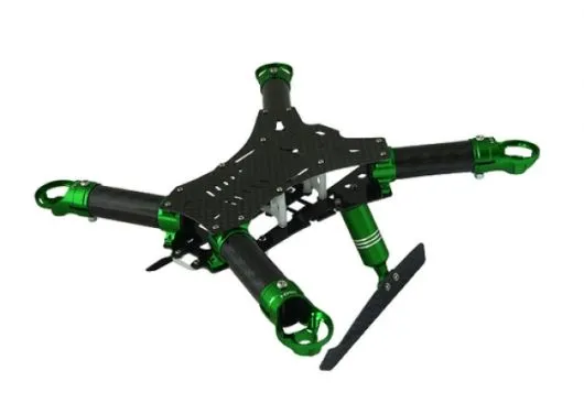 Rakonheli Carbon Hauptrahmen mit Landegestell grün für Blade 200QX