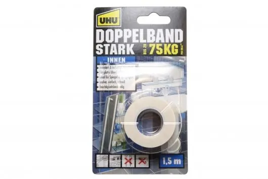 UHU Doppelband Stark bis zu 75Kg 1,5m x 19mm