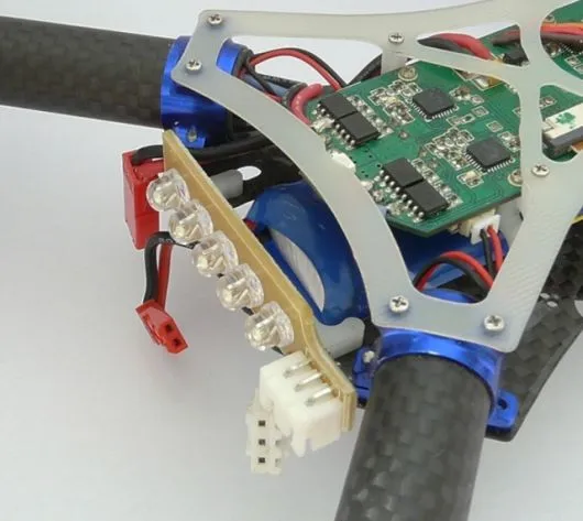 Rakonheli Rücklichter weiß LED für Carbon Hauptrahmen 200QX980, 981 für Blade 20