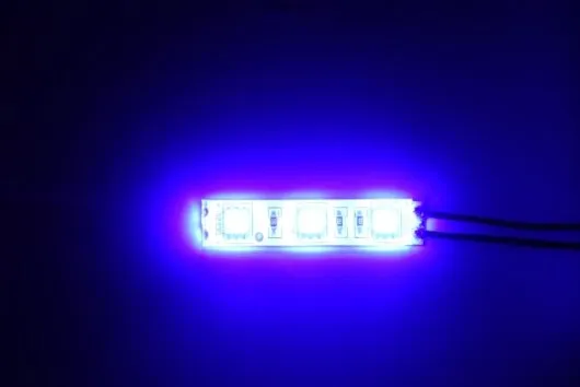 LED Streifen blau mit 5mm LED spritzwassergeschützt für 3S / 12V