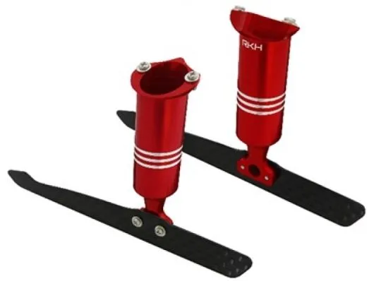 Rakonheli Ersatzteile Landegestell aus Aluminium in rot für Blade 200QX und Rakonheli 250RQX