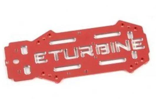 Center Platte aus Aluminium in rot für E-Turbine 250er FPV Racer