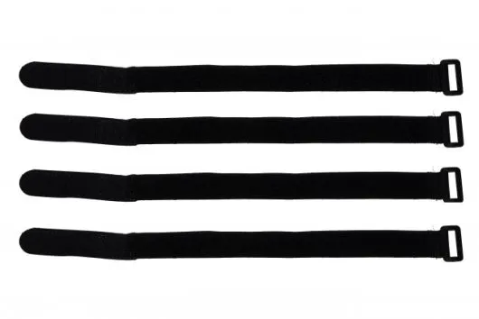 Akkuklettband 300mm in schwarz 4Stück