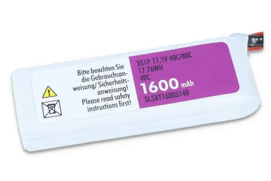 SLS LiPo Akku XTRON 1600mAh 3S1P 11,1V 40C/80C