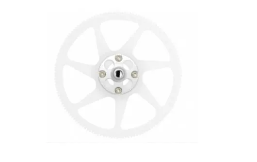 Rakonheli Hauptzahnrad hochpräzise gefräst aus PTFE (Polytetrafluorethylen) 140Z mit Aluminium Nabe in silber für Blade 230S und 235CP