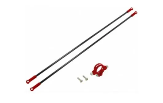 Rakonheli Heckstreben Carbon/Aluminium in rot für Blade 230s