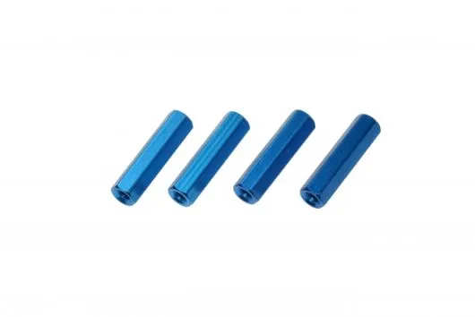 Abstandshalter M3 aus Aluminium in blau 4Stück 20mm