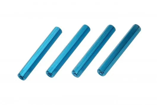 Abstandshalter M3 aus Aluminium in blau 4Stück 35mm