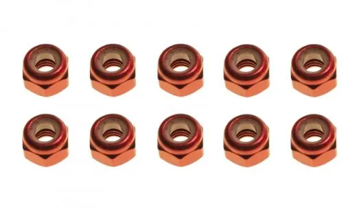 M3 Stoppmutter aus Aluminium in rot eloxiert CW 10Stück
