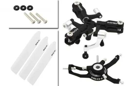 Rakonheli 3 Blatt Rotorkopf-Set in schwarz für Blade Nano CPS, Nano S2, Nano S3
