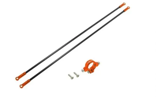 Rakonheli Heckstreben Carbon/Aluminium in orange für Blade 230s
