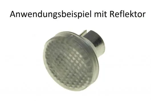 Reflektorabdeckung geriffelt und leicht milchig für 18mm Reflektor