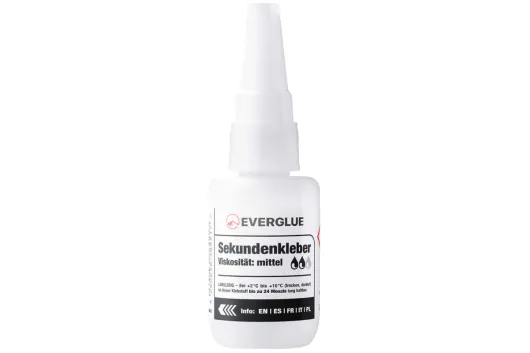 Everglue Sekundenkleber Cyanacrylat mittelflüssig extra lange lagerfähig 20g