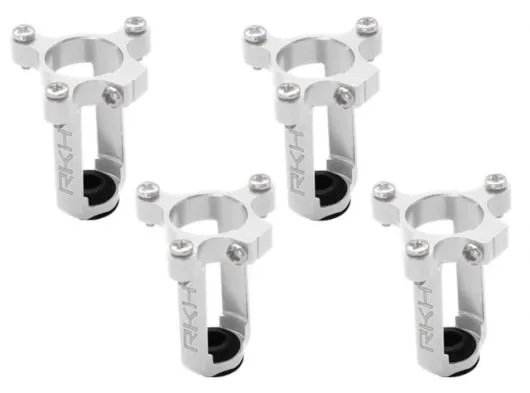 Rakonheli 6mm Motorhalter und Landegestell silber für Tuningrahmen für NQX2