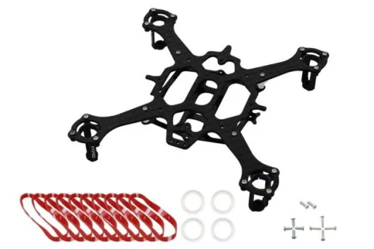 Rakonheli 90mm carbon Hauptrahmen für 6mm Motoren RKH 90RQX in schwarz