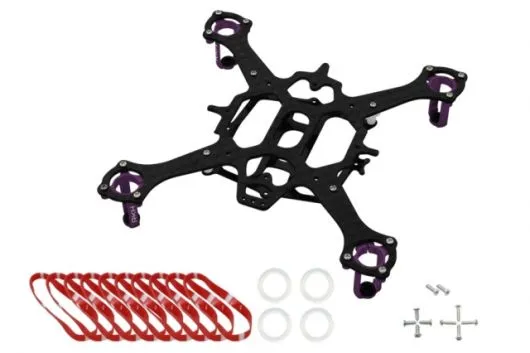 Rakonheli 90mm carbon Hauptrahmen für 6mm Motoren RKH 90RQX in violet