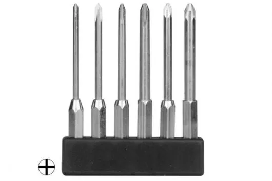 Mini Bit Sortiment Kreuz lang 6 Teilig für 4mm Sechskant Bit