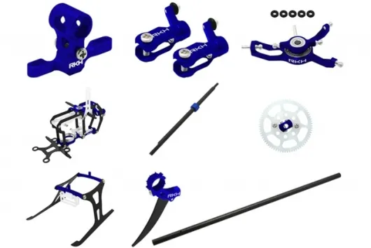 Rakonheli Tuning Set mit 2Blatt Kopf in blau für Blade Nano CPS