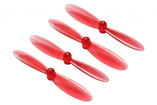Rakonheli Propeller-Set 55mm für 1mm Welle in transparentem rot 2xCW und 2xCCW