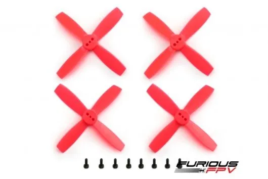 Furious FPV High Performance Propeller 1935-4 in rot 4Stück je 2xCW und 2xCCW