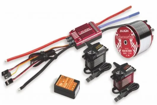 Align T-REX 550X Dominator mit Metallgehäuseservos DS820M/DS825M Super Combo mit Starrwellenantrieb