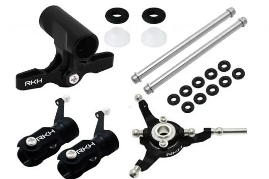 Rakonheli Rotorkopf Set in schwarz für Blade 130S, 150S und 180CFX