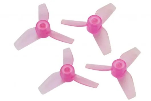 Rakonheli Propellerset 3Blatt in transparentem pink 4Stück für Brushless Whoop FPV