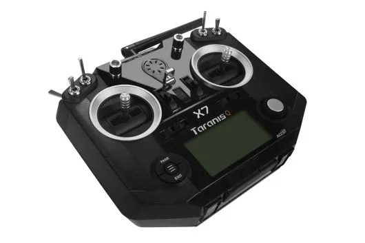 FrSky Taranis Q X7 Sender in schwarz 2,4GHz in Mode 2, mit Sendergurt, ohne Akku, ohne Ladegerät