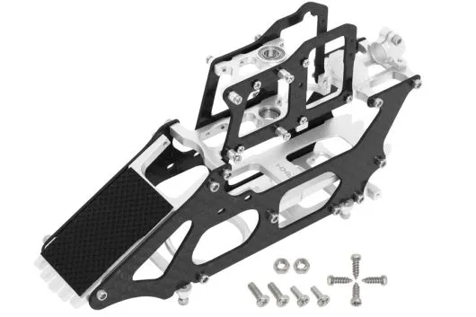 Rakonheli Hauptrahmen aus Carbon in silber für Blade 130S