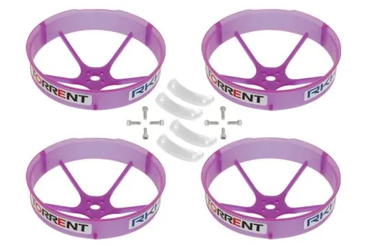 Rakonheli Propellerschützer in violett transparent 59mm 4Stück für Blade Torrent 110 FPV
