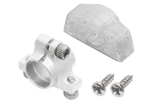 Rakonheli Ersatzheckrohrhalterung aus Aluminium in silber für Rakonheli Hauptrahmen für Blade 130S