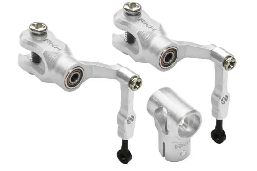 Rakonheli DFC Hauptrotorkopf Set in silber CNC Aluminium für Blade mCPS