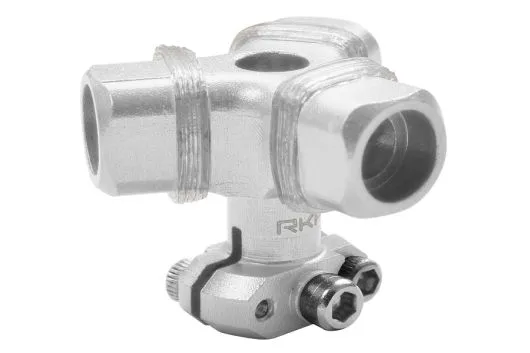 Rakonheli Rotorkopf Zentralstück aus CNC Aluminium in silber für Blade 180CFX Trio