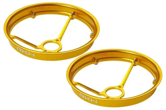 Rakonheli Propellerschützer aus Aluminium in gelb 40mm - 8mm Motoren für Rakonheli Tuning Rahmen für Blade Inductrix FPV+
