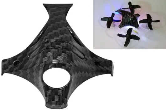 Rakonheli Hydrographics carbon Optik Haube in schwarz für Blade Inductrix FPV+