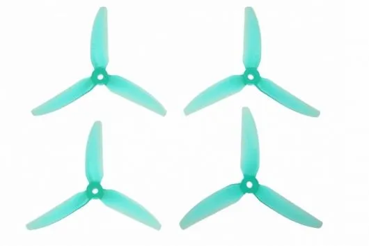 HQ Durable Prop Propeller New 5X4,8X3V1S aus Poly Carbonate in türkis transparent je 2CW+2CCW