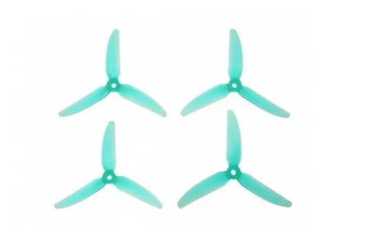 HQ Dreiblatt Propeller DP Durable Prop Poly Carbonat 5,1x5,1x3 in blau transparent 2xCW und 2xCCW