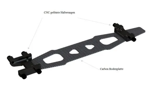 OXY Ersatzteil Bodenplatte Pro Edition mit CNC gefrästen Aluminum Hallterungen für Landekufen für OXY4