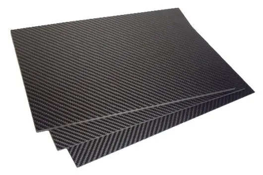 Vollcarbonplatte seidenmatt 30x20cm Stärke 5,0mm