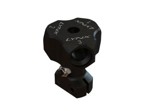 Lynx Dreiblattkopf Hauptrotorkopf aus Aluminium in schwarz für Goblin Fireball