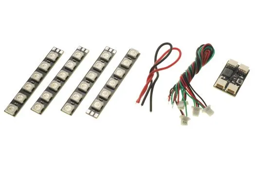 FPV Racer LED Beleuchtungs-Set mit WS2812 LED´s mit voll ansteuerbares Farbspektrum und Mustern
