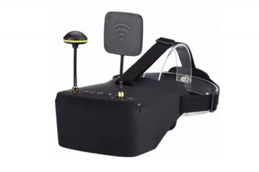 FPV Videobrille 5,8GHz 40Kanäle 5 Zoll HD LCD Monitor 854x480, DVR Recorder, Diversity Empfänger und 2000mAh Akku