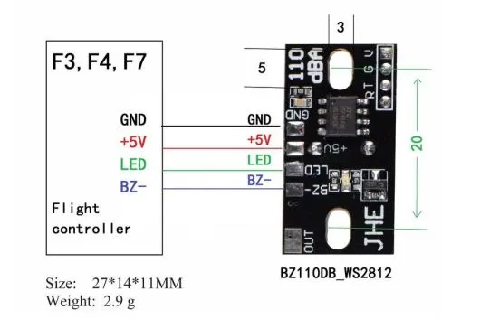 WS2812 LED Board (voll Programmierbar) mit ultra lautem Buzzer mit 110dB