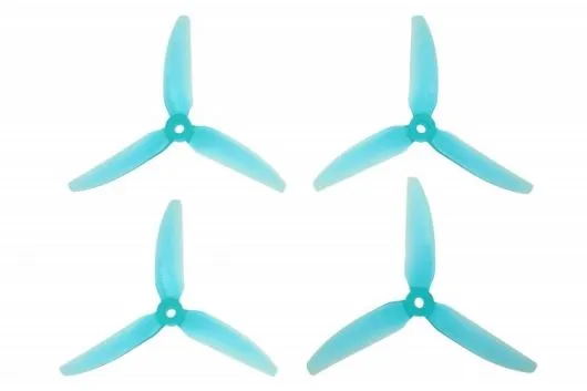 HQ Durable Prop Propeller POPO 5,1x4,1x3 aus Poly Carbonate in blau transparent je 2CW+2CCW