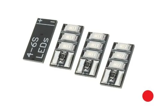 Mini Tiny LED 4-6S mit 3LEDs 4Stück in rot