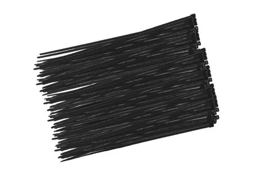 Kabelbinder mit sehr feinem Raster 200x2,7mm 100Stück in schwarz